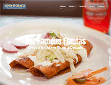 Tablet Screenshot of anarosamexicanrestaurant.com